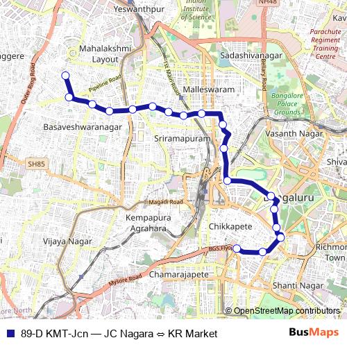 89-D KMT-Jcn bus Line Map