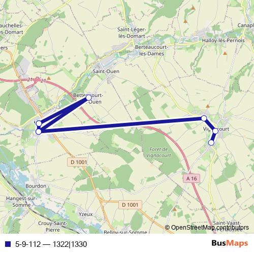 5-9-112 bus Line Map