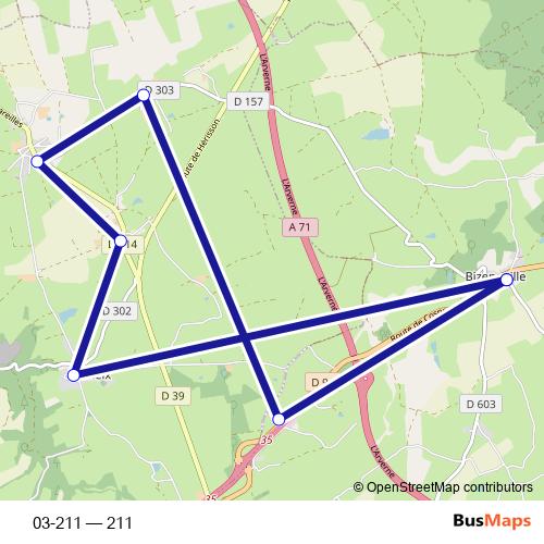 03-211 bus Line Map
