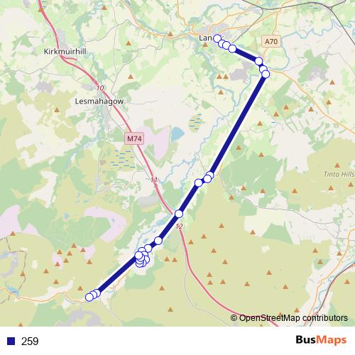 259 bus Line Map