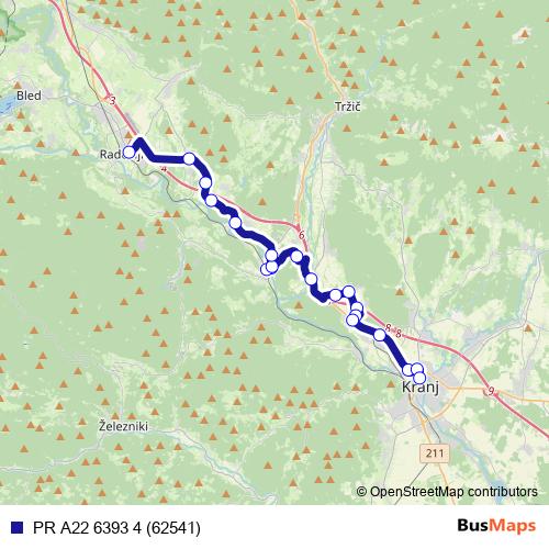 PR A22 6393 4 (62541) bus Line Map