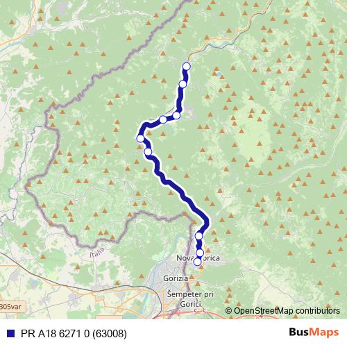 PR A18 6271 0 (63008) bus Line Map