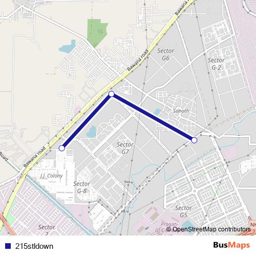 215stldown bus Line Map