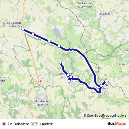 LA Boissiere-DES-Landes* bus Line Map