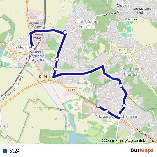 5324 bus Line Map
