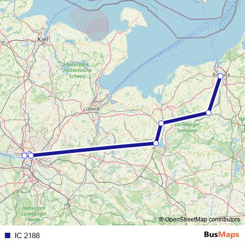 IC 2188 rail Line Map