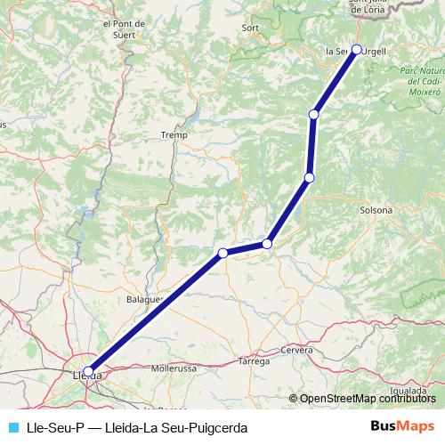 Lle-Seu-P bus Line Map