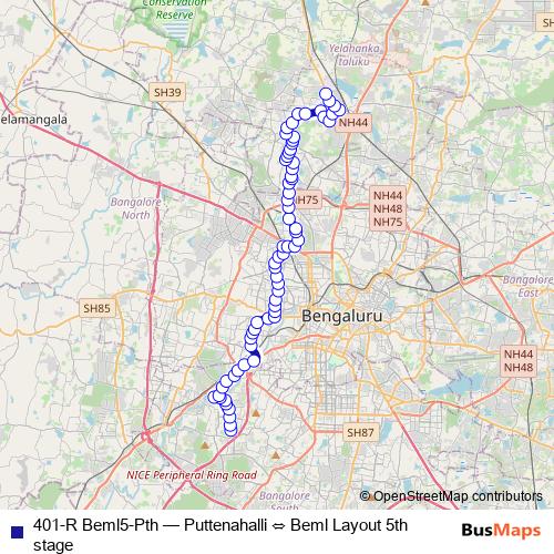 401-R Beml5-Pth bus Line Map