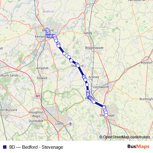 9D bus Line Map