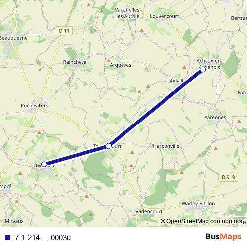 7-1-214 bus Line Map