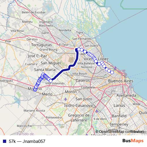 57k bus Line Map