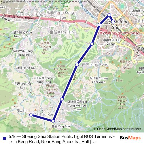 57k bus Line Map