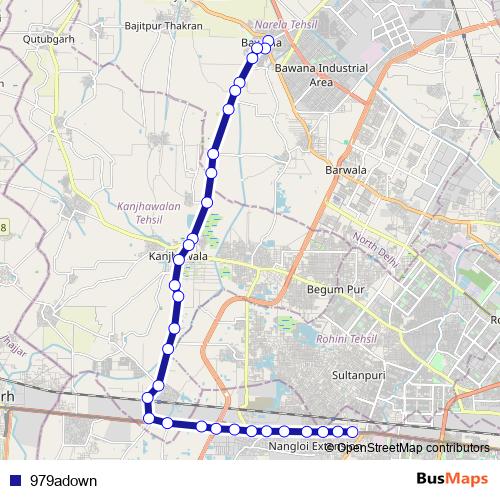979adown bus Line Map