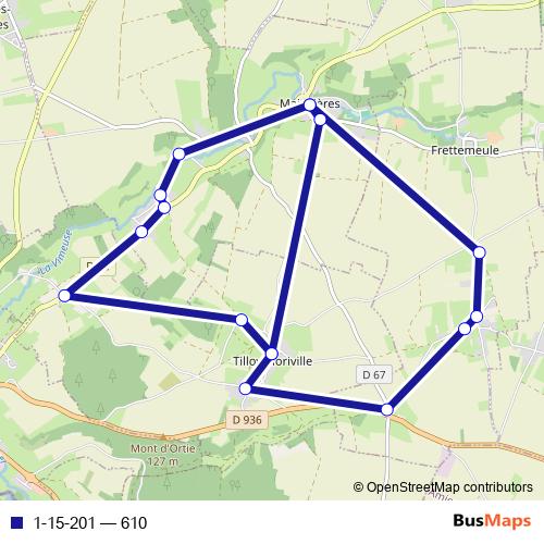 1-15-201 bus Line Map