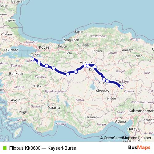 Flixbus Kk0680 bus Line Map