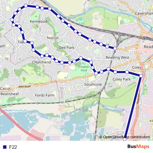F22 bus Line Map