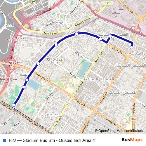 F22 bus Line Map