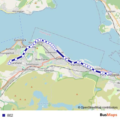 802 bus Line Map