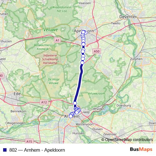 802 bus Line Map