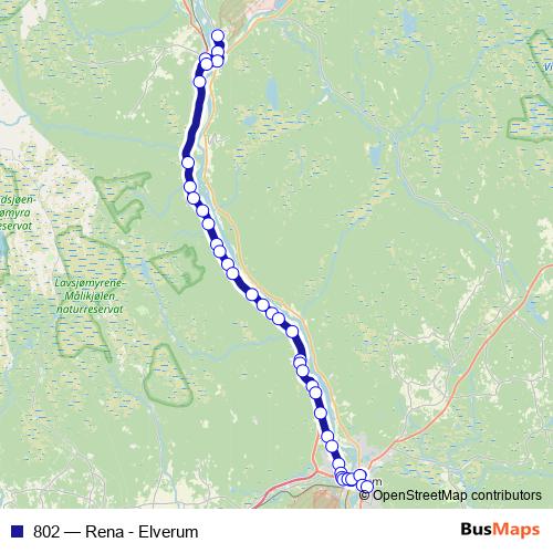 802 bus Line Map