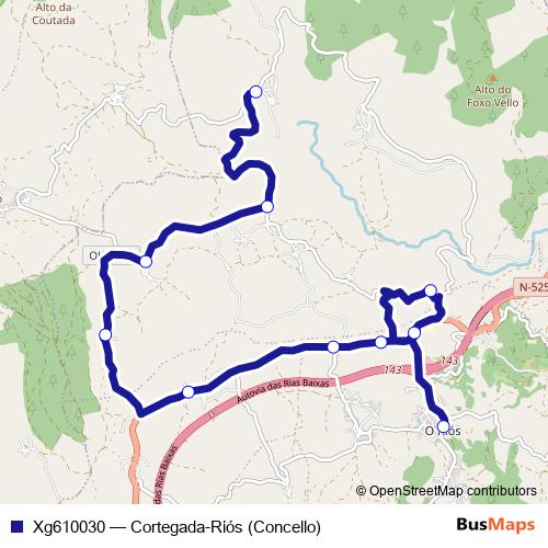 Xg610030 bus Line Map