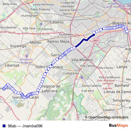 96ab bus Line Map