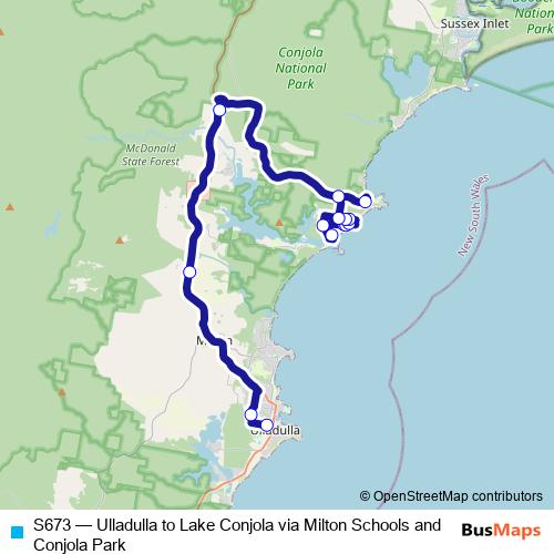 S673 bus Line Map