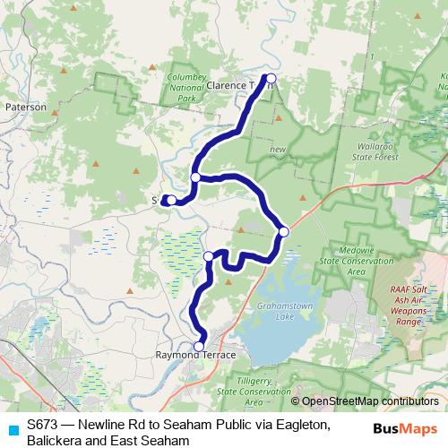 S673 bus Line Map