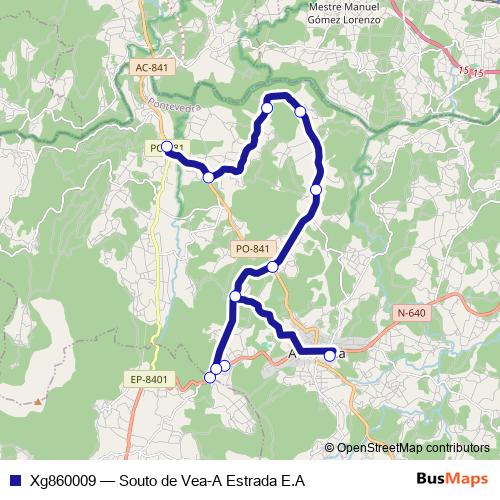 Xg860009 bus Line Map