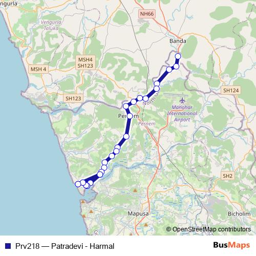 Prv218 bus Line Map
