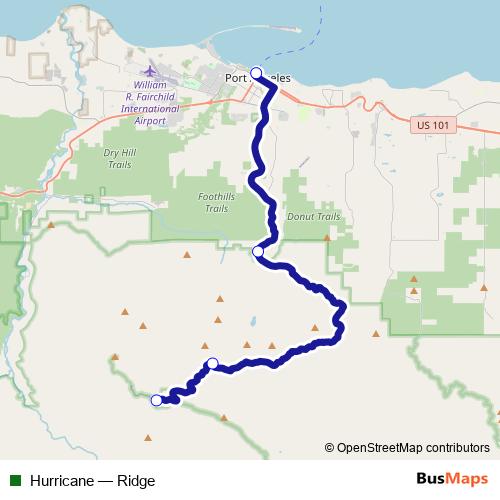 Hurricane bus Line Map