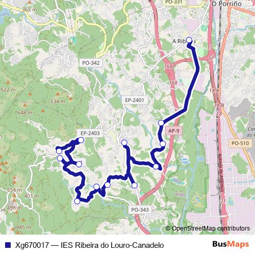 Xg670017 bus Line Map