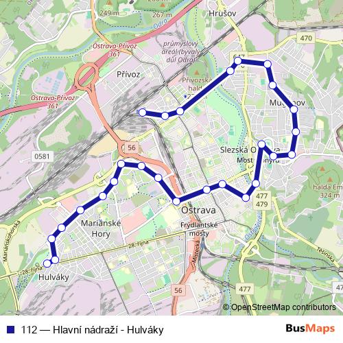 112 trolleybus Line Map