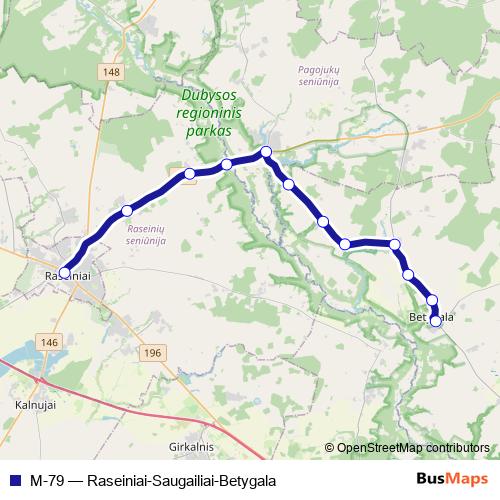 M-79 bus Line Map