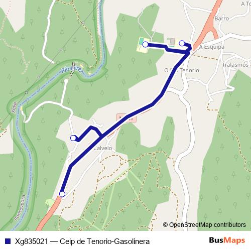 Xg835021 bus Line Map