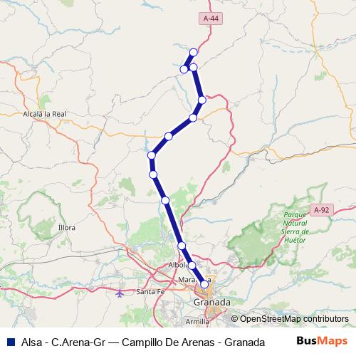 Alsa - C.Arena-Gr bus Line Map