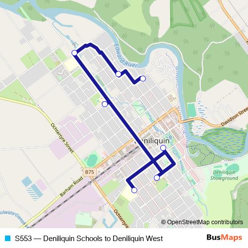 S553 bus Line Map