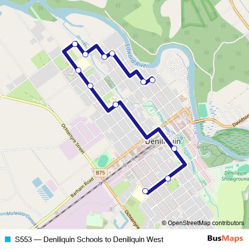 S553 bus Line Map