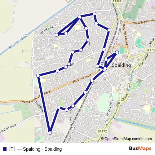 IT1 bus Line Map