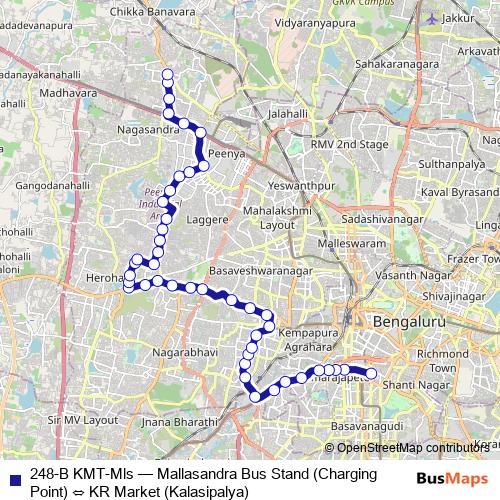 248-B KMT-Mls bus Line Map