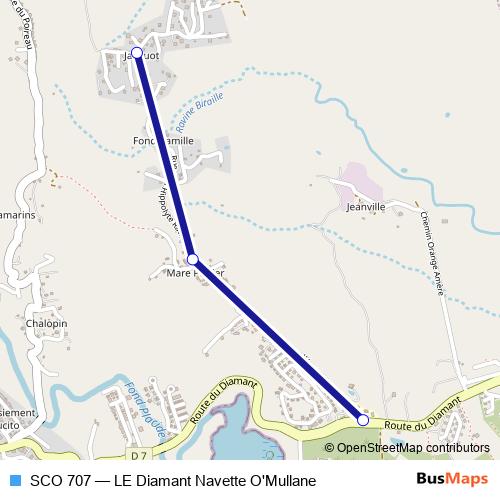 SCO 707 bus Line Map