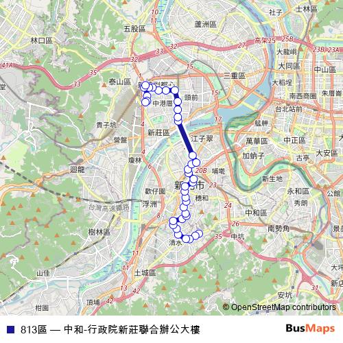 813區 bus Line Map