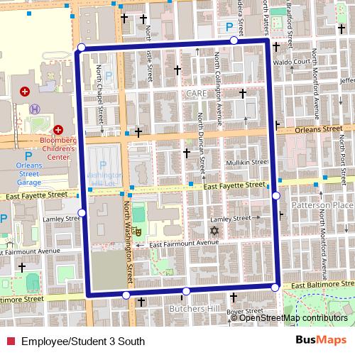 Employee/Student 3 South bus Line Map