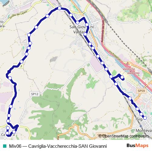 Miv06 bus Line Map