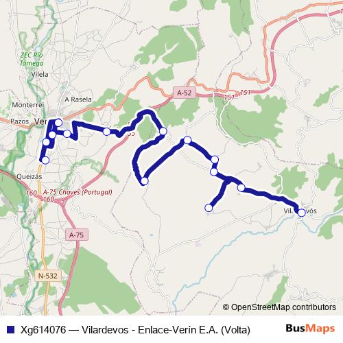 Xg614076 bus Line Map