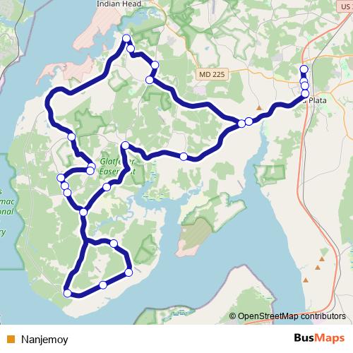 Nanjemoy bus Line Map