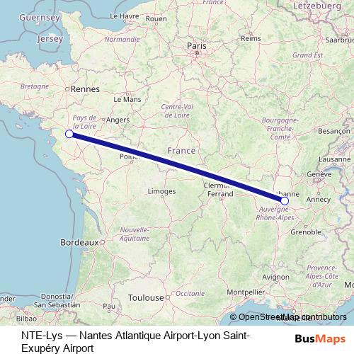 NTE-Lys bus Line Map
