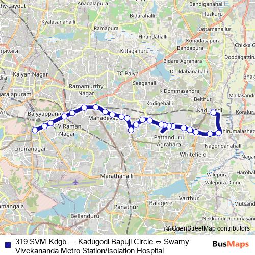 319 SVM-Kdgb bus Line Map