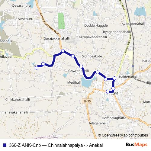 366-Z ANK-Cnp bus Line Map