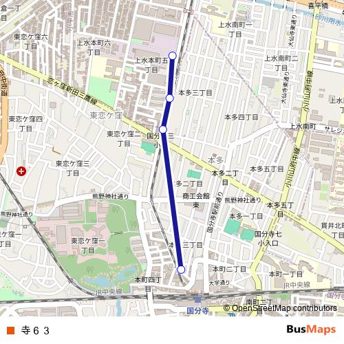 寺６３ bus Line Map
